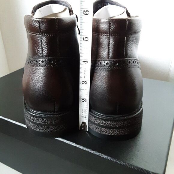 Zanzara Men's size 11M Wingtip Brown Leather Dress Boot - Picture 9 of 10